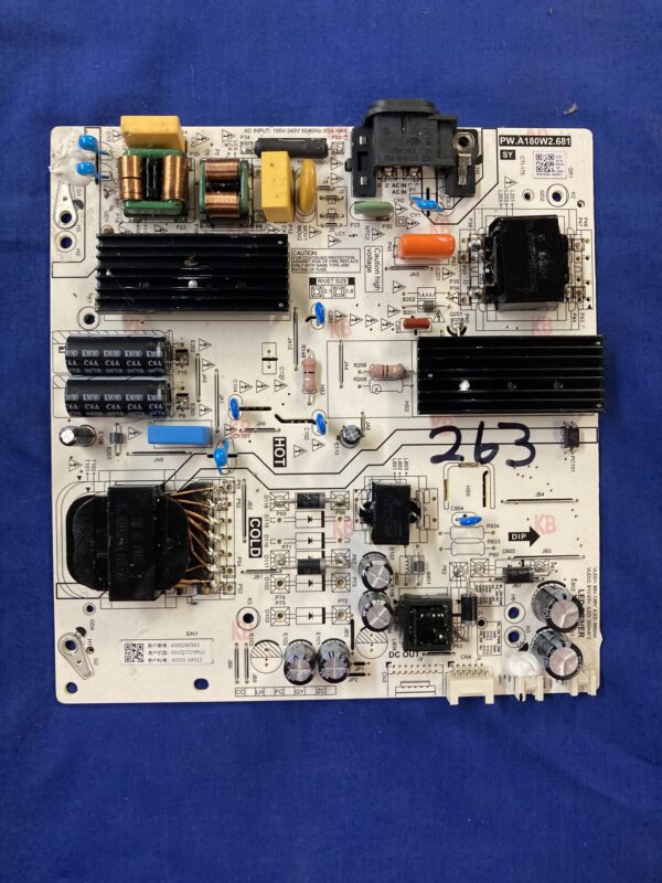 LG 65UQ7570PUJ.CUSFBH POWER SUPPLY 60101-04512 / PW.A180W2.681