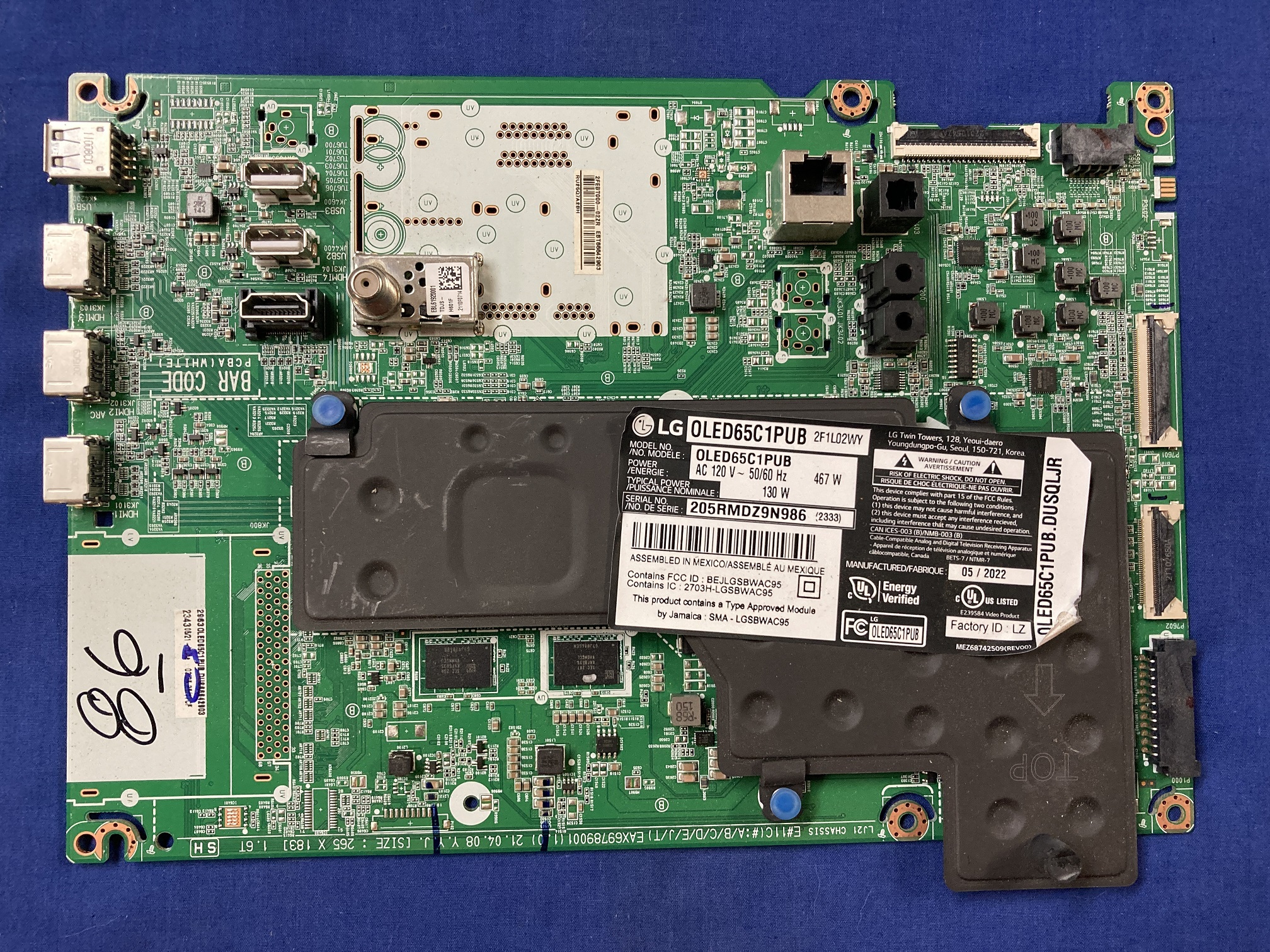 LG OLED65C1PUB.DUSQLR MAIN EBT66642903 / EAX69789001 (1.0)