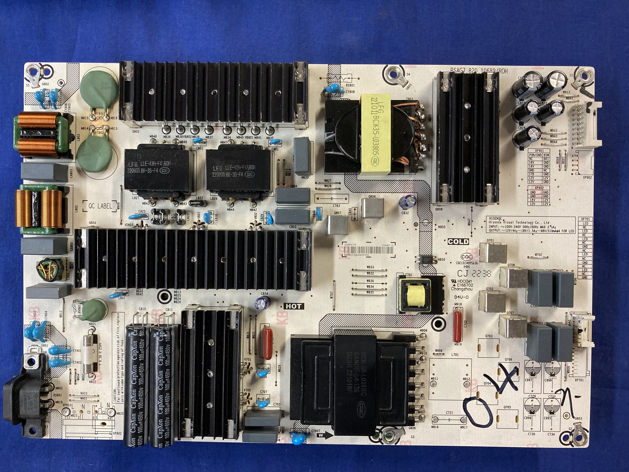 TOSHIBA 75C350KU, HISENSE 75R6E4 POWER SUPPLY 309070  RSAG7.820.10689